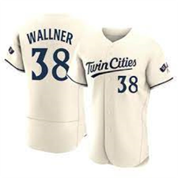 Mens Minnesota Twins #38 Matt Wallner Nike  Cream Alternate Vapor Premier Elite Jersey