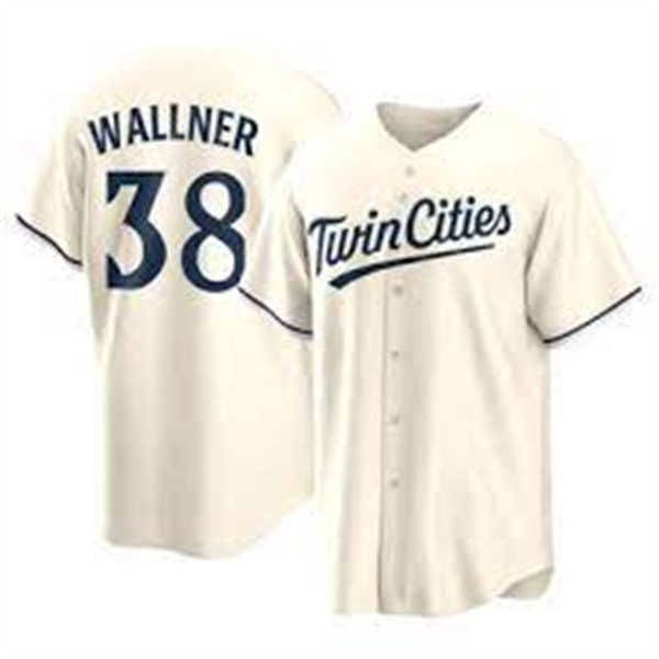Mens Minnesota Twins #38 Matt Wallner Nike Cream Alternate Limited Jersey