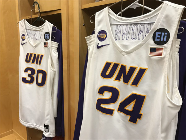 Mens Youth Northern Iowa Panthers Custom 2024 White UNI Basketball Game Jersey