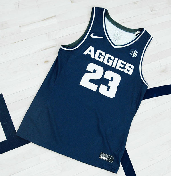 Mens Youth Utah State Aggies Custom 2024 Navy Aggies Basketball Game Jersey