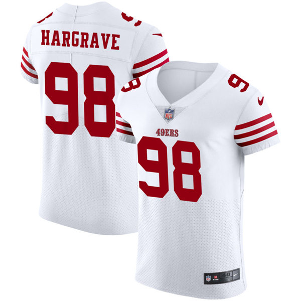 Mens San Francisco 49ers #98 Javon Hargrave Nike Home White 2023 F.U.S.E. Vapor Limited Jersey