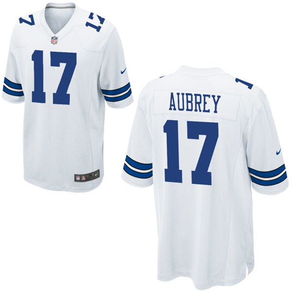 Youth Dallas Cowboys #17 Brandon Aubrey White Limited Jersey