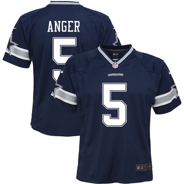 Youth Dallas Cowboys #5 Bryan Anger Navy Team Color Limited Jersey