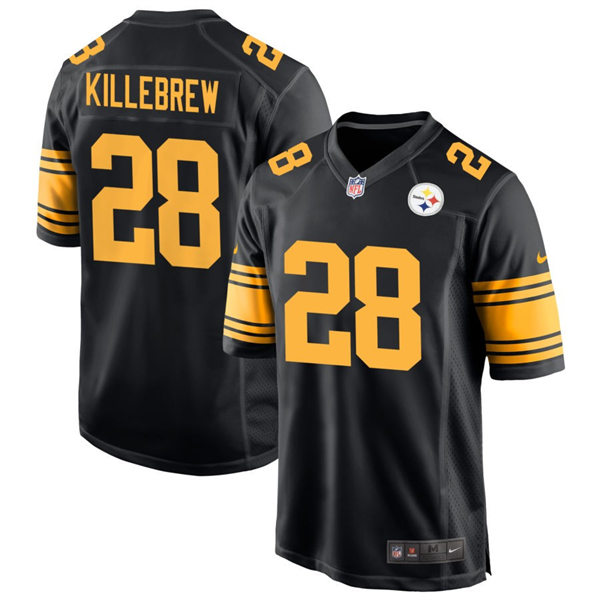 Men's Pittsburgh Steelers #28 Miles Killebrew Nike Black Alternate 2 Vapor F.U.S.E. Limited Jersey