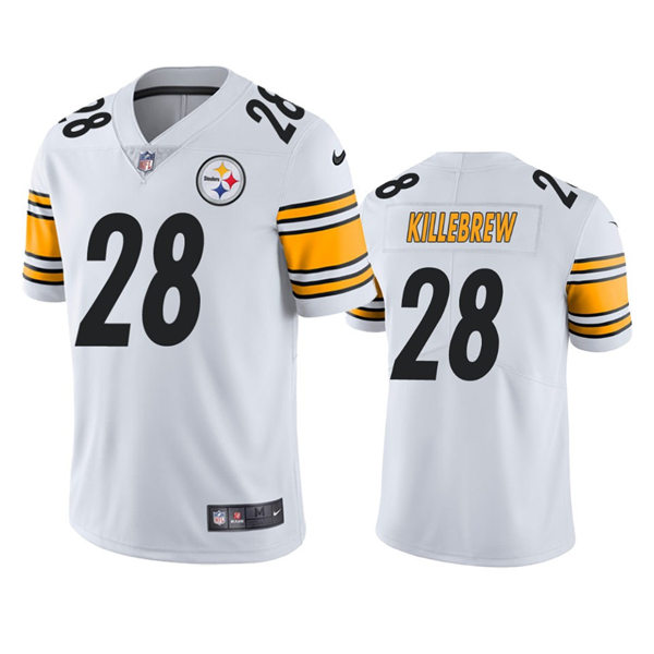 Men's Pittsburgh Steelers #28 Miles Killebrew Nike 2023 White Vapor F.U.S.E. Limited Jersey