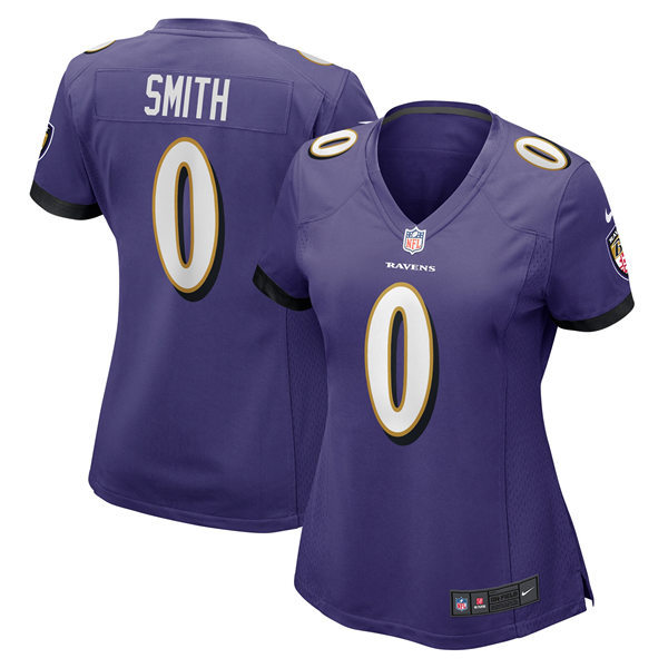 Women's Baltimore Ravens #0 Roquan Smith Nike Purple Limited Player Jersey