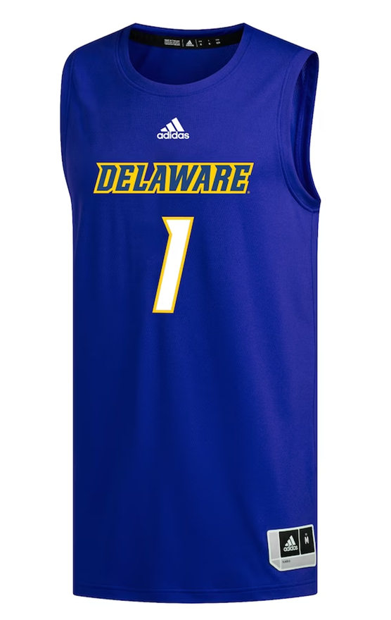 Mens Youth Delaware Fightin' Blue Hens Custom 2023 Basketball Game Jersey Royal