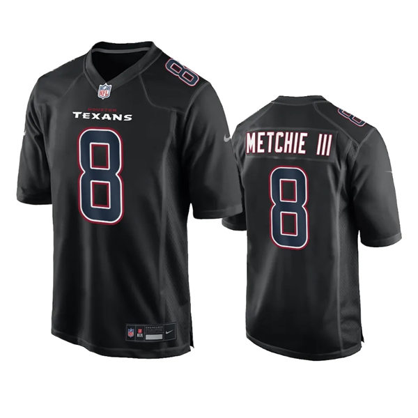 Mens Houston Texans #8 John Metchie III 2024 Black Fashion Game Jersey