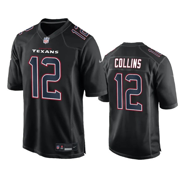 Mens Houston Texans #12 Nico Collins 2024 Black Fashion Game Jersey