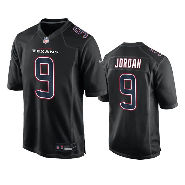 Mens Houston Texans #9 Brevin Jordan 2024 Black Fashion Game Jersey