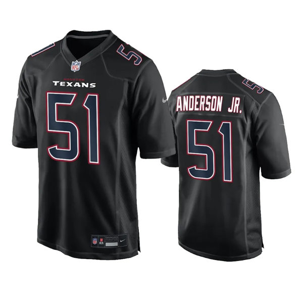 Mens Houston Texans #51 Will Anderson Jr. 2024 Black Fashion Game Jersey