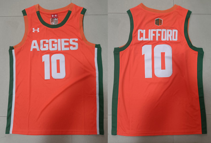 Mens Youth Colorado State Rams #10 Nique Clifford Orange Aggies Basketball Jersey