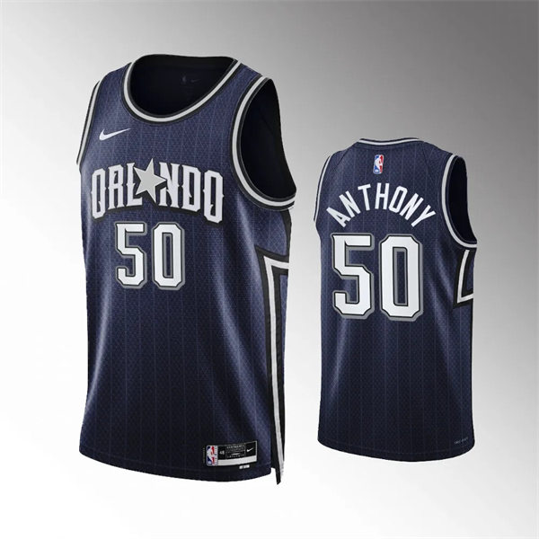 Men's Orlando Magic #50 Cole Anthony 2023-24 City Edition Swingman Jersey Navy