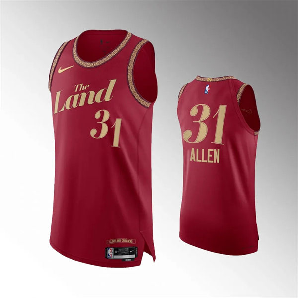 Mens Cleveland Cavaliers #31 Jarrett Allen2023-24 City Edition Swingman Jersey Wine