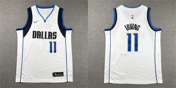 Youth Dallas Mavericks #11 Kyrie Irving White Association Edition Jersey