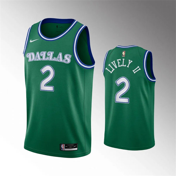 Mens Dallas Mavericks #2 Dereck Lively II  Nike Green Classic Edition Jersey