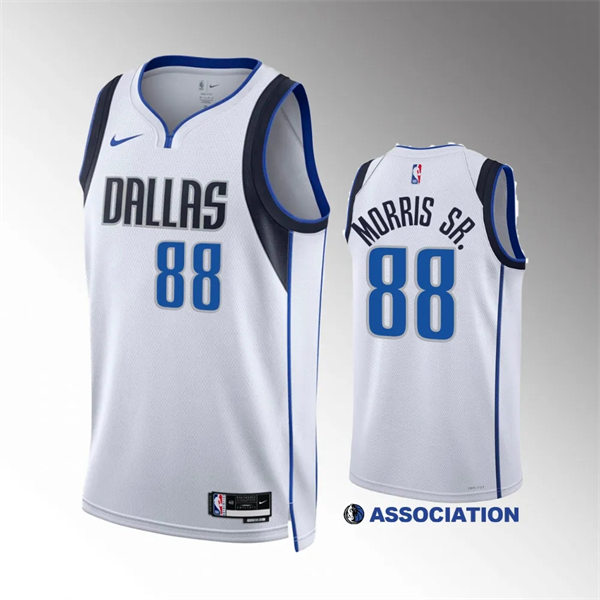 Mens Dallas Mavericks #88 Markieff Morris Nike White Association Edition Jersey