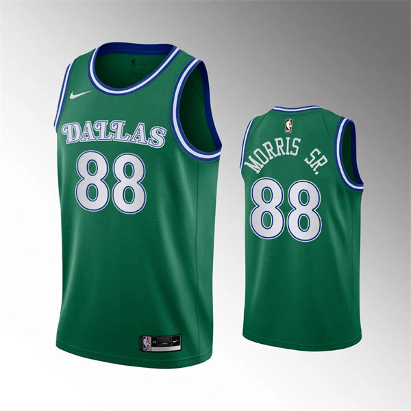Mens Dallas Mavericks #88 Markieff Morris  Nike Green Classic Edition Jersey)
