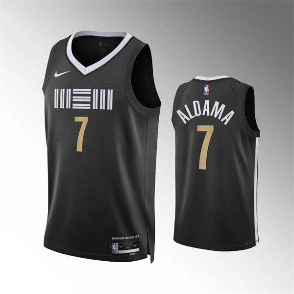 Mens Memphis Grizzlies #7 Santi Aldama Nike Black 2023-24 City Edition Swingman Jersey