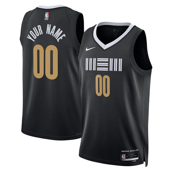 Mens Youth Memphis Grizzlies Custom Nike Black 2023-24 City Edition Swingman Jersey
