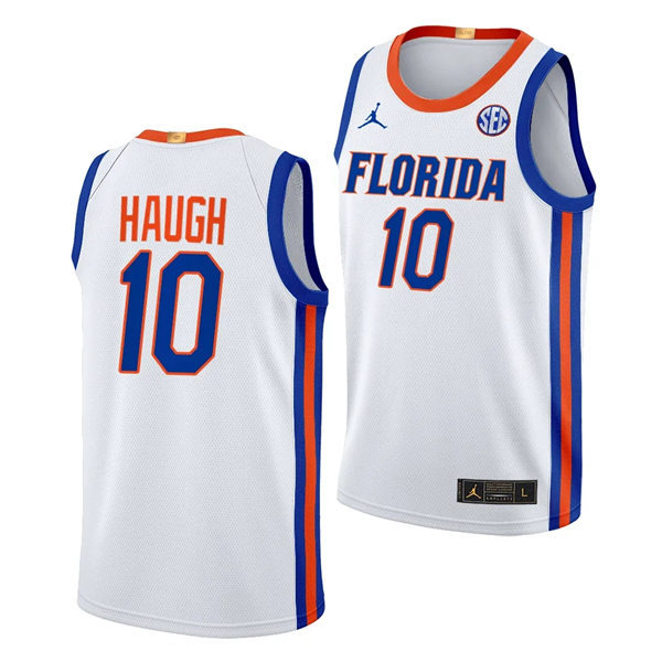 Mens Youth Florida Gators #10 Thomas Haugh 2024 Royal Basketball Game Jersey
