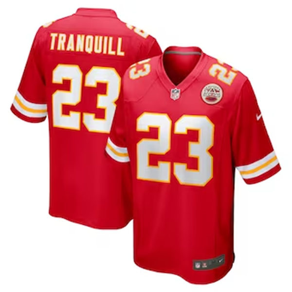 Youth Kansas City Chiefs #23 Drue Tranquill Nike Red Limited Jersey