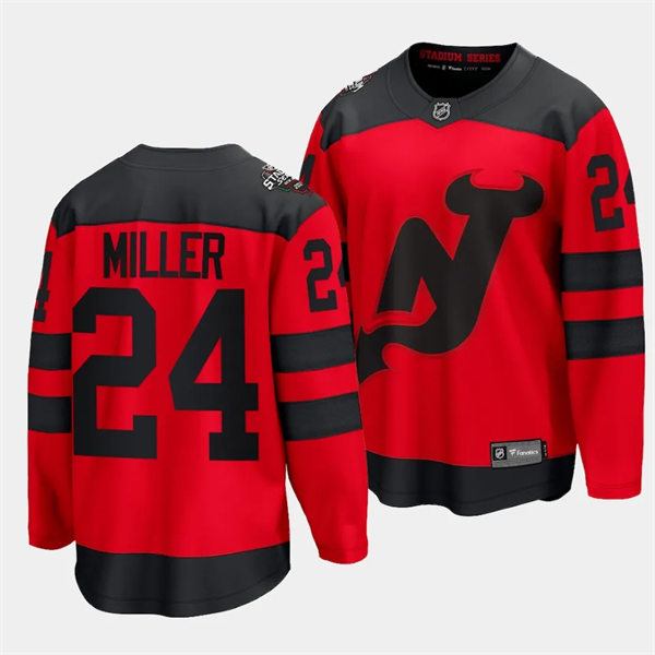 Mens New Jersey Devils #24 Colin Miller 2024 NHL Stadium Series Jersey Red