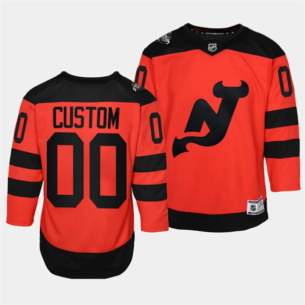 Youth New Jersey Devils Custom 2024 NHL Stadium Series Jersey Red
