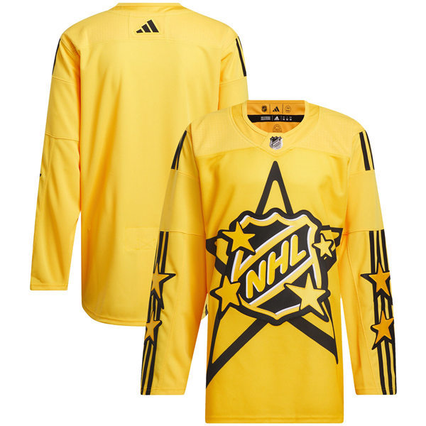 Mens 2024 NHL All-Star Game adidas x drew house Primegreen Blank Jersey - Yellow