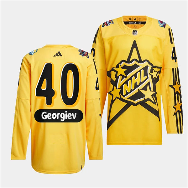 Men's Colorado Avalanche #40 Alexandar Georgiev Yellow 2024 NHL All-Star Game drew house Primegreen Jersey