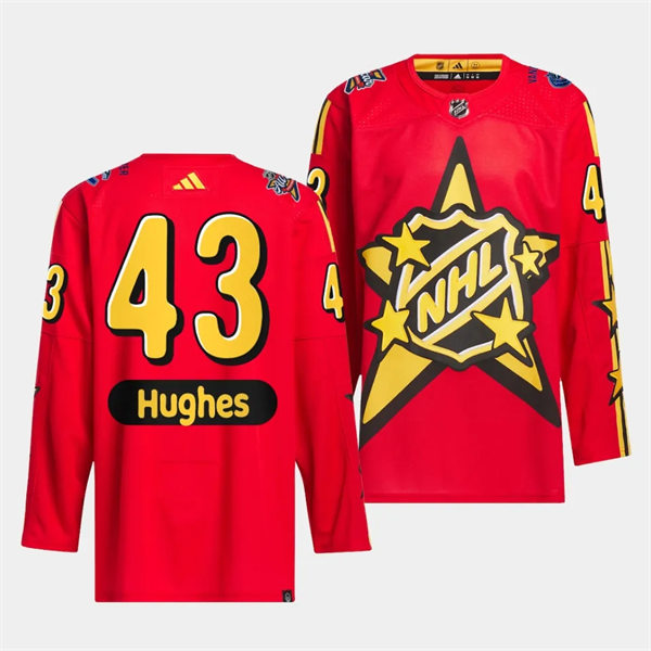 Mens Vancouver Canucks #43 Quinn HughesRed 2024 NHL All-Star Game Jersey