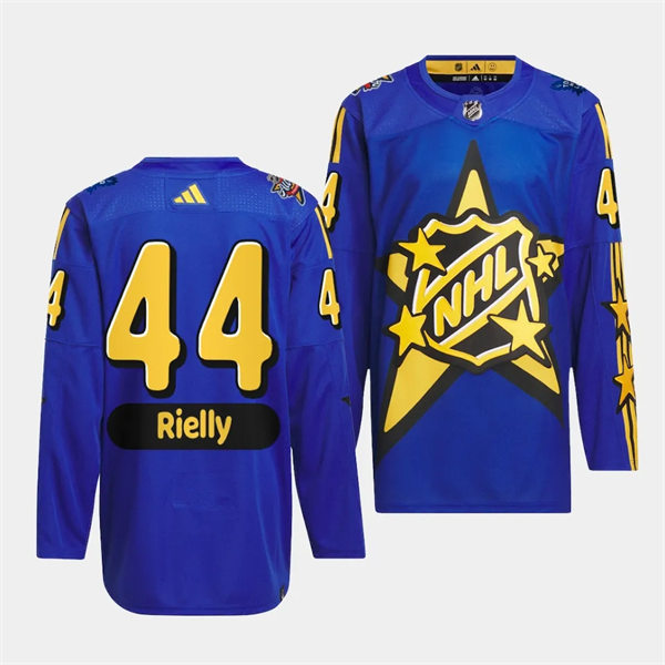 Mens Toronto Maple Leafs #44 Morgan Rielly Blue 2024 NHL All-Star Game drew house Primegreen Jersey