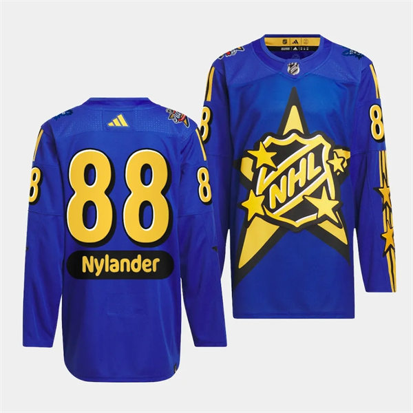 Mens Toronto Maple Leafs #88 William Nylander Blue 2024 NHL All-Star Game drew house Primegreen Jersey