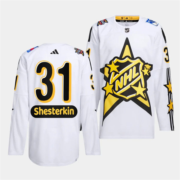 Mens New York Rangers #31 Igor Shesterkin White 2024 NHL All-Star Game Jersey