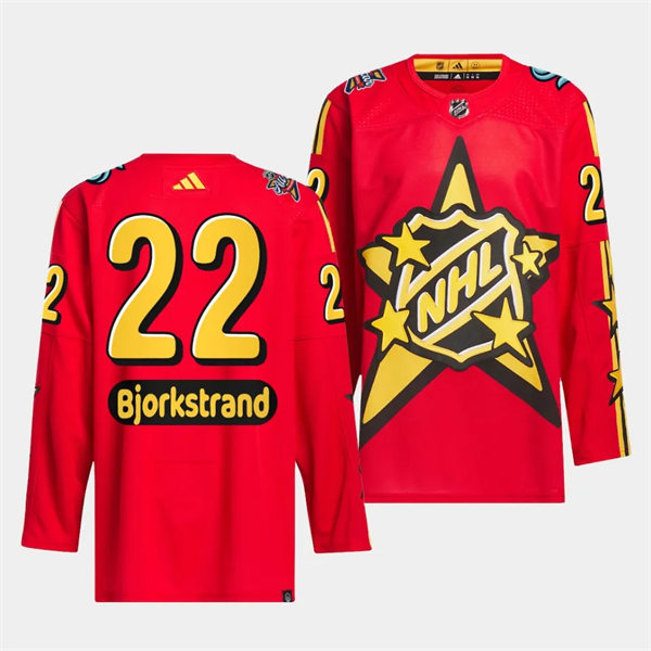 Mens Seattle Kraken #22 Oliver Bjorkstrand Red 2024 NHL All-Star Game Jersey