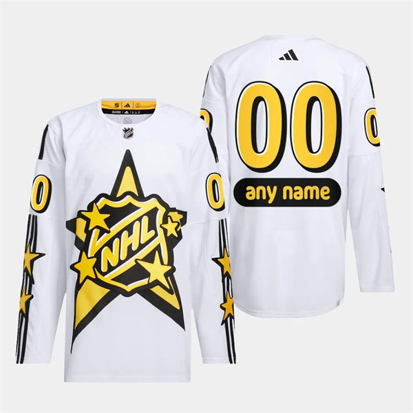 Mens Youth Custom 2024 NHL All-Star Game White drew house Jersey