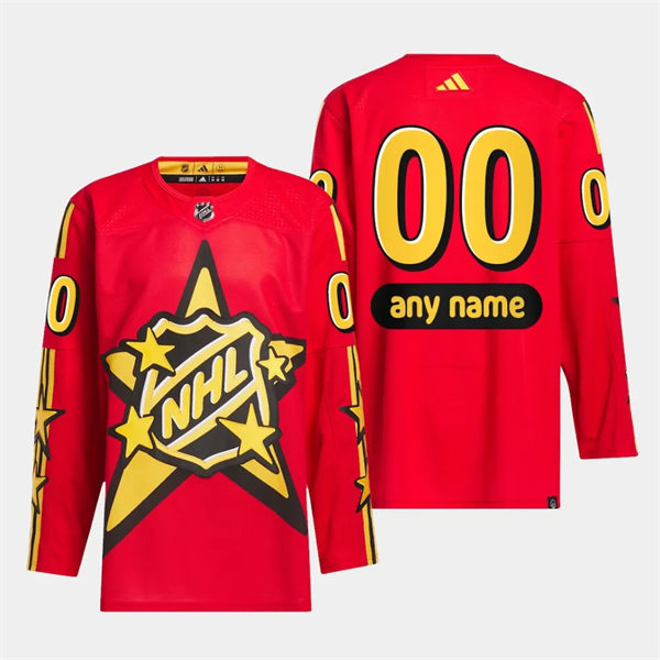 Mens Youth Custom 2024 NHL All-Star Game Red drew house Jersey