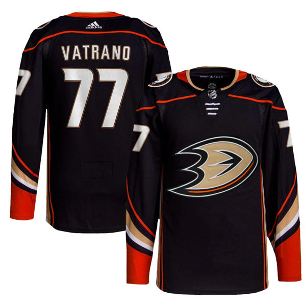 Mens Anaheim Ducks #77 Frank Vatrano  Black Home Jersey