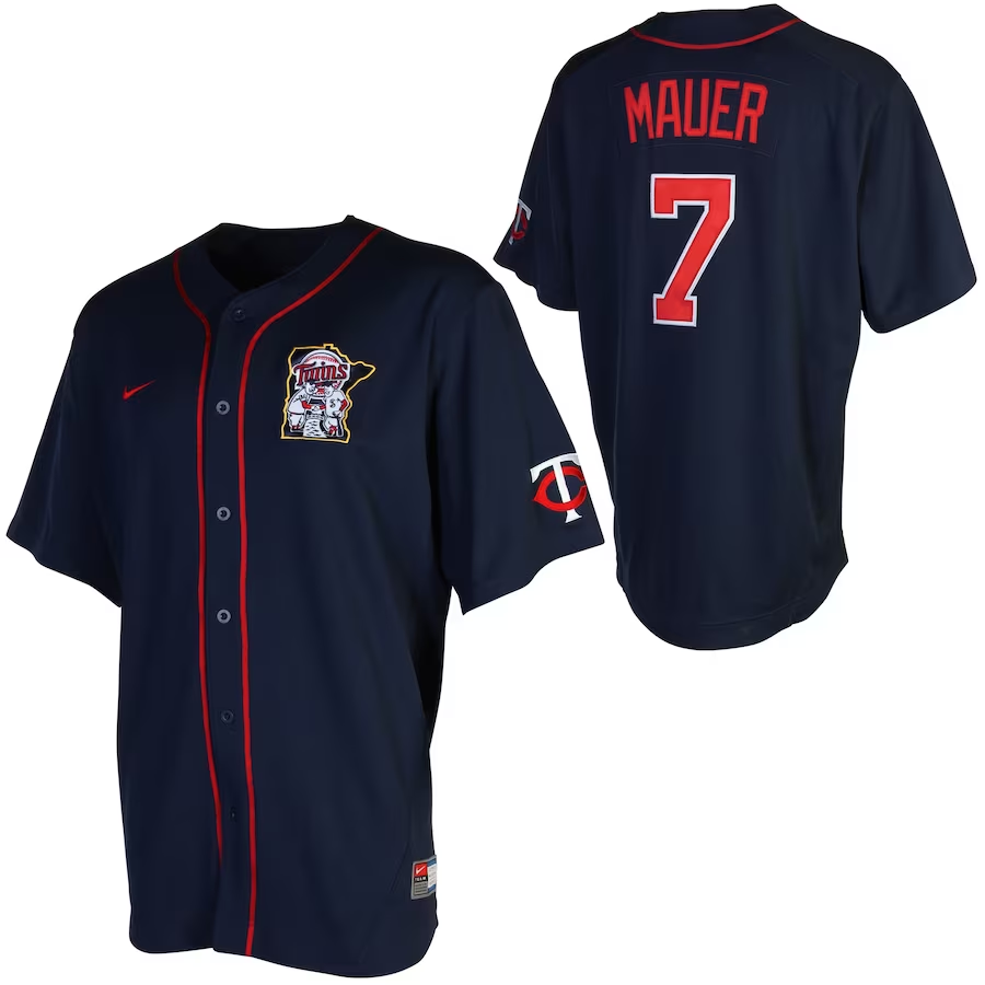 Joe Mauer Minnesota Twins MLB Nike Performance Jersey - Navy Blue