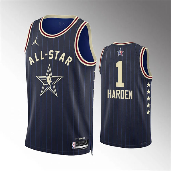Mens Los Angeles Clippers #1 James Harden Navy 2024 NBA All-Star Game Swingman Jersey