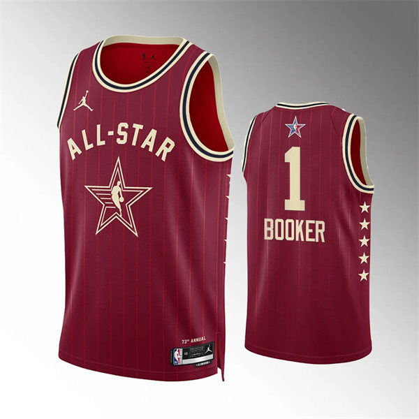 Mens Phoenix Suns #1 Devin Booker Red 2024 NBA All-Star Game Swingman Jersey