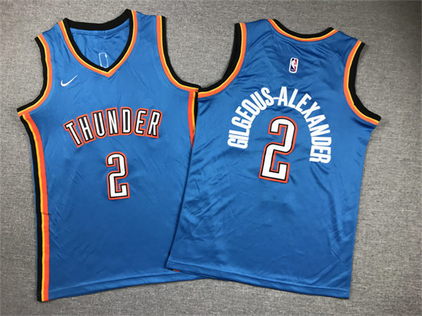 Youth Oklahoma City Thunder #2 Shai Gilgeous-Alexander Blue Icon Edition Jersey