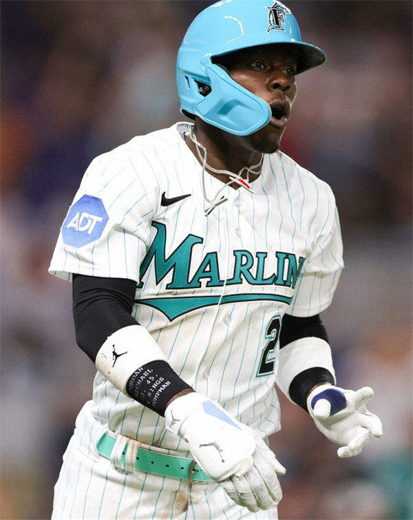 Men's Youth Miami Marlins Custom Nike White Teal Pinstripe 30th Anniversary Retro Jersey