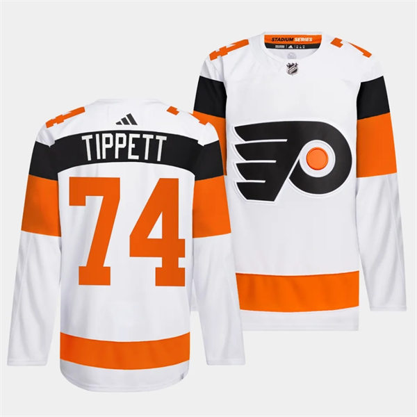 Mens Philadelphia Flyers #74 Owen Tippett White 2024 Stadium Series Jersey