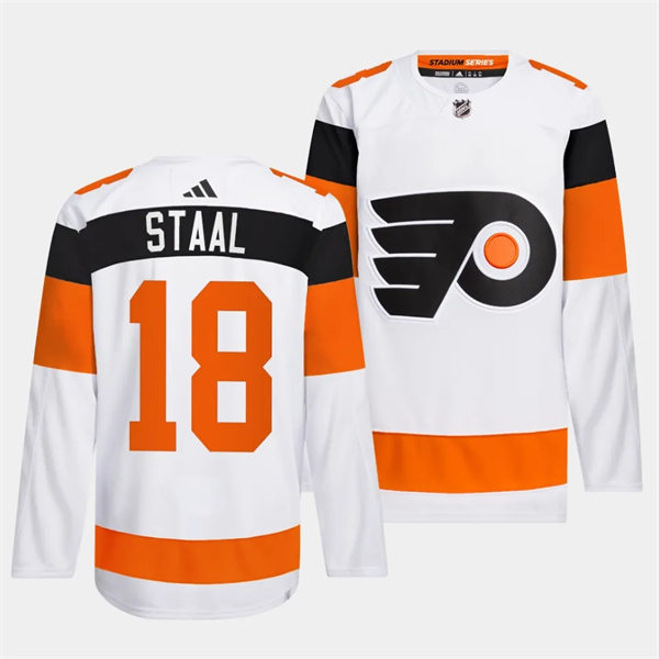 Mens Philadelphia Flyers #18 Marc Staal White 2024 Stadium Series Jersey