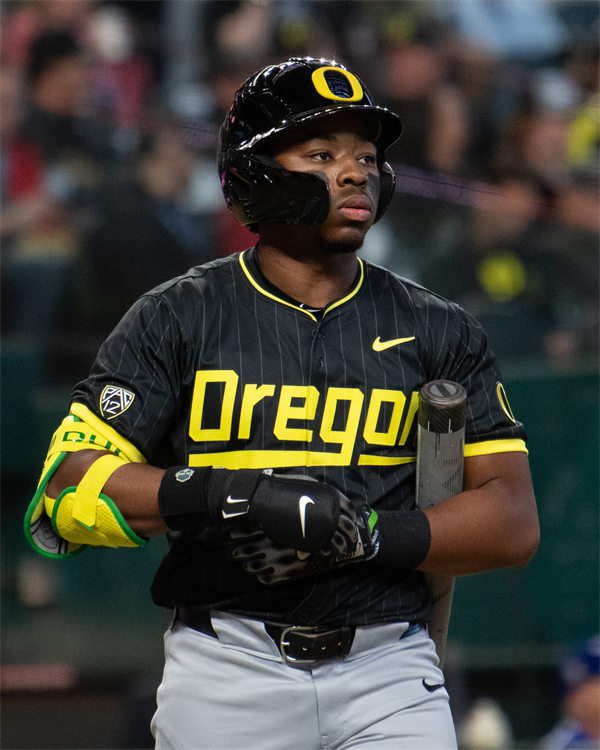 Mens Youth Oregon Ducks Custom Nike 2024 Black Pinstripe Baseball Jersey