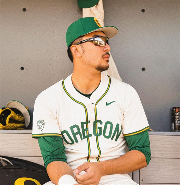 Mens Youth Oregon Ducks Custom Nike 2024 Cream Baseball Game Jersey