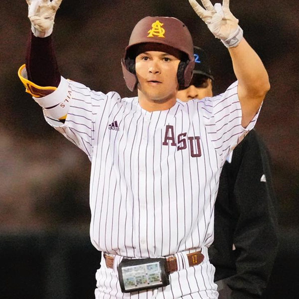 Men's Youth Arizona State Sun Devils Custom 2024 White Pinstripe College Baseball Jersey