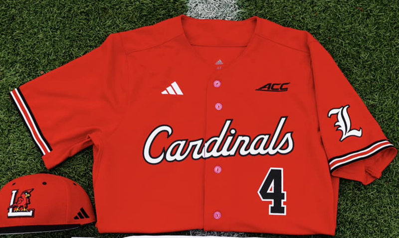 Mens Youth Louisville Cardinals Custom 2024 Red College Baseball Game Jersey