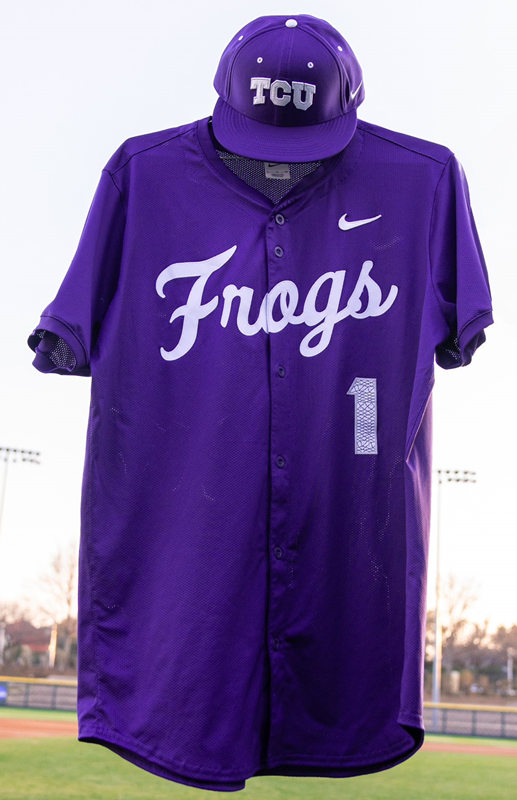 Mens Youth TCU Horned Frogs Custom Nike 2024 Purple Baseball Game Jersey